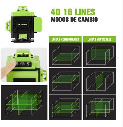 NIVEL LASER VERDE 16 LINEAS L FINE 360