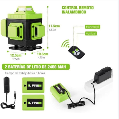 NIVEL LASER VERDE 16 LINEAS L FINE 360